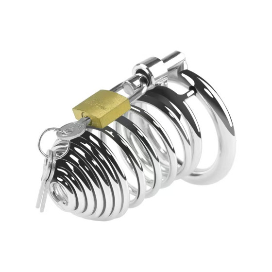 VIP37  FEELKIDA Large Chastity Device with 3 Rings and Elastic Belt